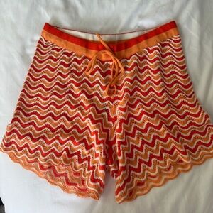 Noisy May Multicolor Zigzag Knit Shorts
